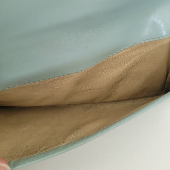 GUCCI Vintage Clasp Horsebit Wallet Bifold Blue Large Retro Clutch Leather Box - Picture 14 of 14